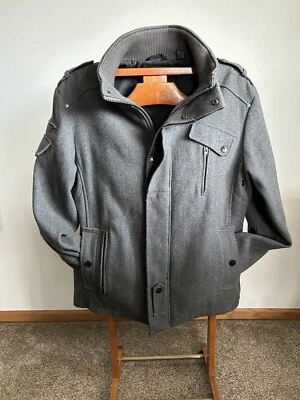 Men’s Projek Raw black wool quilted lining Jacket - Size Xl Tall - Image 1 of 4