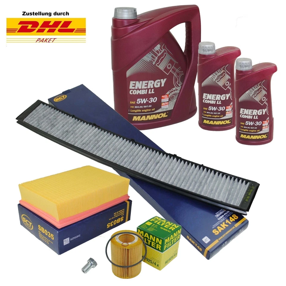 SCT MANN Filtersatz BMW 3er E46 320i 323i 325i 328i 330i 7L Mannol 5W-30 ÖL - Bild 1 von 1