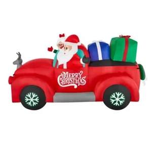 New 8.5 Ft. Christmas Airblown Inflatable Santa & Mrs Claus Truck Delivery - Picture 1 of 2