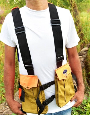 Upland Hunting strap vest Waxed water proof canvas Camping vest Hunting vest - Image 1 of 4