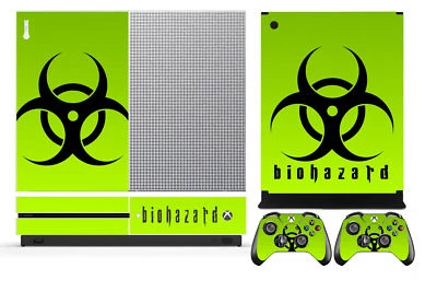 Biohazard 253 Cover Skin Sticker for Xbox One S (Slim) & 2 controller skins - Image 1 of 2