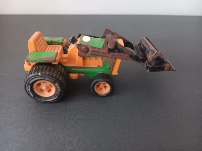 Vintage 1970's TONKA Farm Tractor Green Yellow Steel - Image 1 of 4