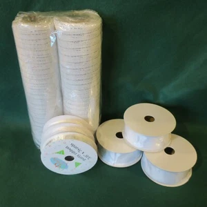 Wedding Decorations Variety Pack- 6 Various White Ribbons & White/Silver Netting - Picture 1 of 12