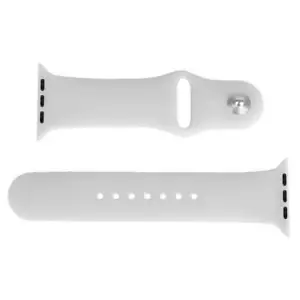 White Laser Apple Watch Replacement Soft Silicone Strap Band - 38mm - NEW! - Foto 1 di 8
