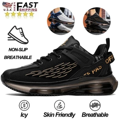 New Mens Breathable Non-slip Soft Sport Shoes Casual Athletic Running Hiking Gym - Image 1 of 4