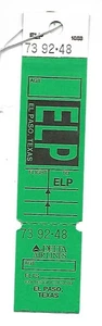 Airline Baggage Tag - Delta - ELP - El Paso - Unused Obsolete (BT583) - Picture 1 of 1