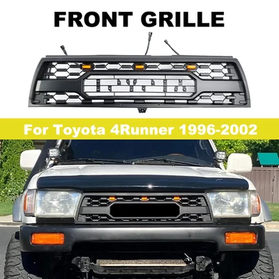Передняя решетка в стиле TRD для Toyota 4Runner 1996-2002 годов выпуска со светодиодными фарами и буквами - Изображение 1 из 4