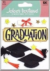 Jolee's GRADUATION Stickers School College Diploma Degree Student Cap Gown NEW - Picture 1 of 1