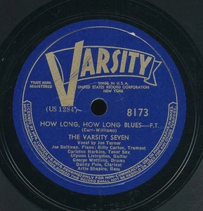 78tk-Jazz-VARSITY 8173-Varsity Seven-(How Long ,How Long Blues/ Pom Pom) - Imagen 1 de 2