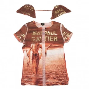 Jean-Paul GAULTIER HOMME Shoulder Pad Pinking Cut T Shirt Size 48(K-137766) - Picture 1 of 12