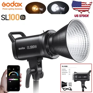 US Godox SL100Bi 100W 2800-6500K White Yellow Version LCD Panel LED Video Light - Picture 1 of 19