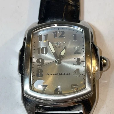 Invicta Special Edition Lupah Trinite Night Glow Silver-tone Leather band, Works - Image 1 of 4