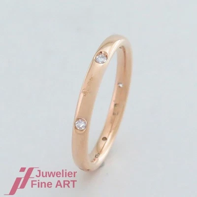 POMELLATO - Anillo estrecho - con 6 brillantes en total aprox. 0,12 quilates - oro rojo de 18 quilates/750 Foto 1 de 4