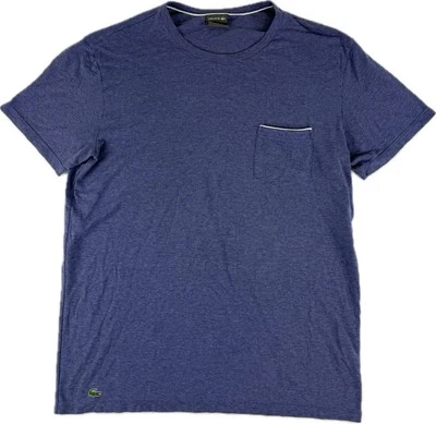 Lacoste Pocket T-Shirt Mens Medium Navy Blue Sleepwear Short Sleeve Alligator - Image 1 of 4