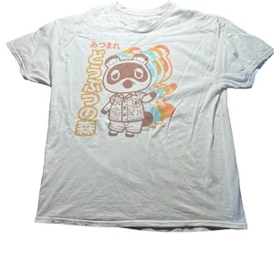 Camiseta Animal Crossing Tom Nook New Horizons Talla XL Beige Algodón Usada - Imagen 1 de 8
