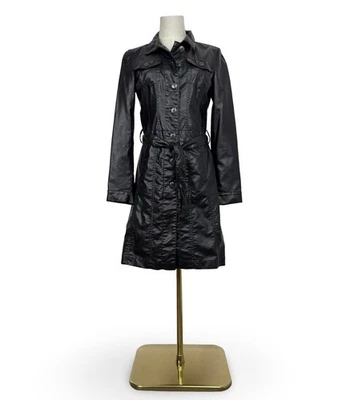 Chaqueta Abrigo Miss Sixty y2k Vintage Imitación Cuero Negra Talla S Foto 1 de 4