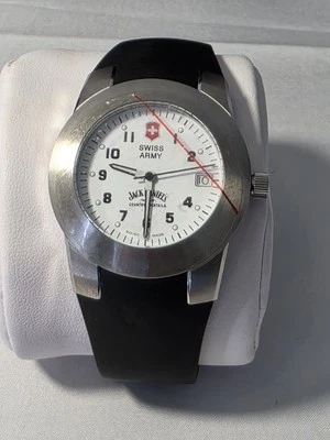 Victorinox Swiss Army Men's Stainless Steel Rubber Band Jack Daniels Logo - Image 1 of 4