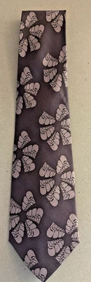 Corbata The Beatles Rubber Soul Flower Gris 100% Seda Hecha a Mano Foto 1 de 4