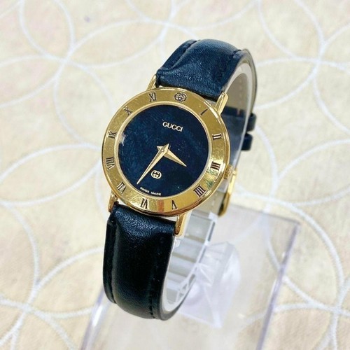 Cintura orologio Gucci 3000L quadrante nero usata lunghezza 31 3