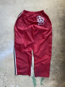 Vintage Y2K Nike Red Nylon Track Pants Swoosh Logo Men’s XXL Rare BAWR - Bild 1 von 10