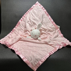 Cloud Island rosa weiß Häschen liebevoll gepunktet 29" groß Satin Trim Decke - Bild 1 von 11