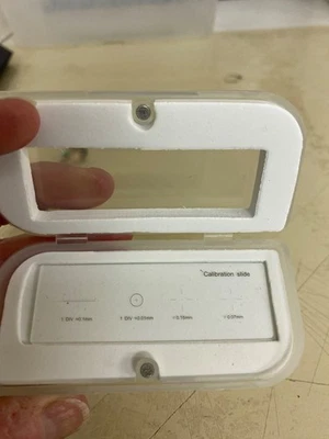 Microscope Stage Micrometer Calibration Slide 0.01mm with 4 Scales - Image 1 of 4