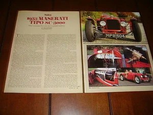 1933 MASERATI TIPO 8C-3000  ***ORIGINAL 1983 ARTICLE*** - Picture 1 of 3