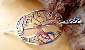 Haarspange Lebensbaum Yggdrasil Weltenbaum Wikinger Kelten - Bild 1 von 5