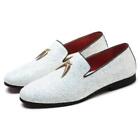 Fashion Mens Slip-On Casual Shoes Nightclub Shinny Sequin Pumps Loafers Flats Sz