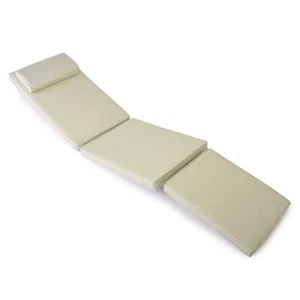 DIVERO Liegenauflage für Deckchair Steamer Liegestuhl-Auflage Polster creme - Bild 1 von 5