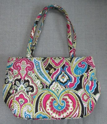 NWOT Very Bradley Silk Paisley Handbag Purse- Turquoise & Pink, Limited Edition! - Image 1 of 4