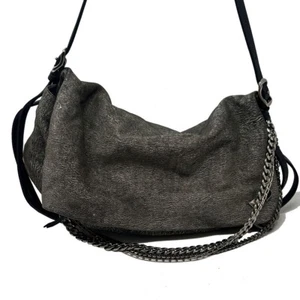Jimmy Choo Metallic Silver Biker Boho Chain Handbag - Picture 1 of 10
