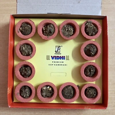 12 CUPS Sambrani Dhoop Incense AARTl- mixed fragrances- meditation puja - Image 1 of 4