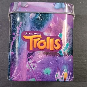 DREAMWORKS TROLLS COLLECTOR'S TIN WITH STICKERS MAGNETS POSTER 3 IN 1 NEW SH-2 - Picture 1 of 3