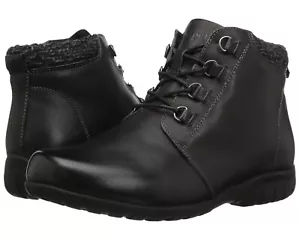 Botín Propét Z2209* Delaney de cuero negro resistente al agua talla 10 4E - Imagen 1 de 7