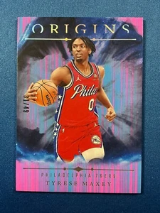 Tyrese Maxey 2024-25 Origins #22 Neon Stripes /49 - Philadelphia 76ers - Picture 1 of 2