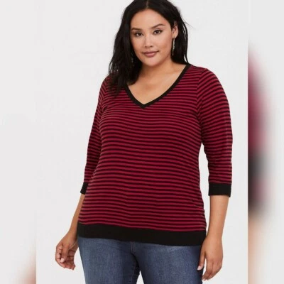 Torrid Stripe Skipper Tee Size 2X NWT - Image 1 of 4
