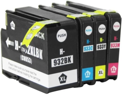 4PC 932XL 933XL Ink Cartridge Set for HP Officejet 6100 6600 6700 7110 7610 - Bild 1 von 4