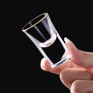 Luxury Crystal Glass Vodka Glass Sake Shochu Glass Bar Liqueur Gold Foil Glass - Imagen 1 de 12