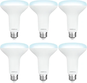 6 Pack BR30 LED Recessed Light Bulb, Dimmable Indoor Flood Light Bulbs CRI80 7W - Picture 1 of 12