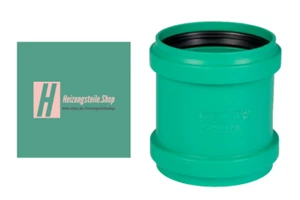 KG 2000 Überschiebmuffe DN110 Doppelmuffe Muffe Abwasserrohr Abflussrohr grün - Bild 1 von 5