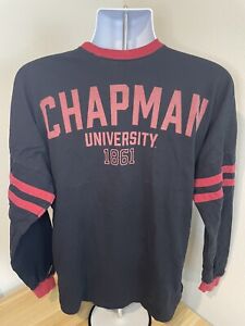 Chapman University Orange CA Black Red Spirit Jersey style Shirt Medium Boxy Fit