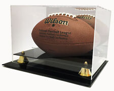 Deluxe UV Full Size Football Display Case Holder with Mirror Back