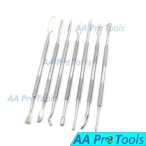 7pc Stainless Steel Dental Picks & Spatula Carver Set Probe Wax Carving Tools - Picture 1 of 3