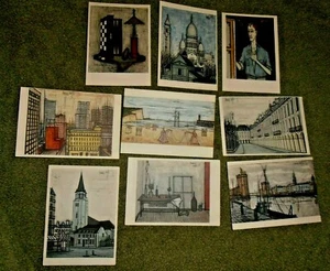 9 Bernard Buffet  Full Color Postcards Architectural - France - Picture 1 of 6
