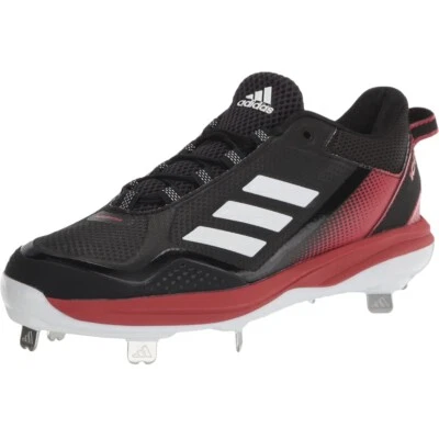 Adidas Icon 7 Metal Baseball Cleats Black Red White S23858 Mens Size 12 - Image 1 of 4