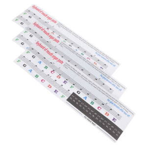 Piano-3 Piece Melodica Keyboard Sticker Music Note Key Labels