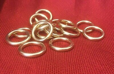3/4   I.D. X 4mm Thick Solid Brass O Rings For Belts Tack SCA Medieval Ren Faire • 70.04€