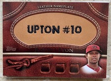 2011 Topps Manufactured Glove Leather Nameplate Justin Upton #MGL-JU
