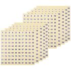 3X(100 Sheets Number Labels Stickers 1-100 Numbers Round Stickers 0.4 Inch4499